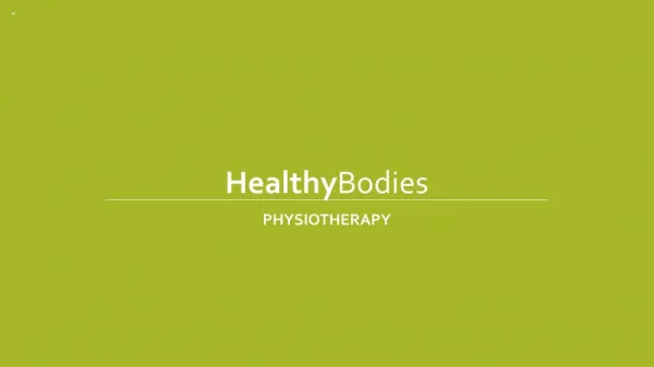Healthy Bodies Monash Physiotherapy
