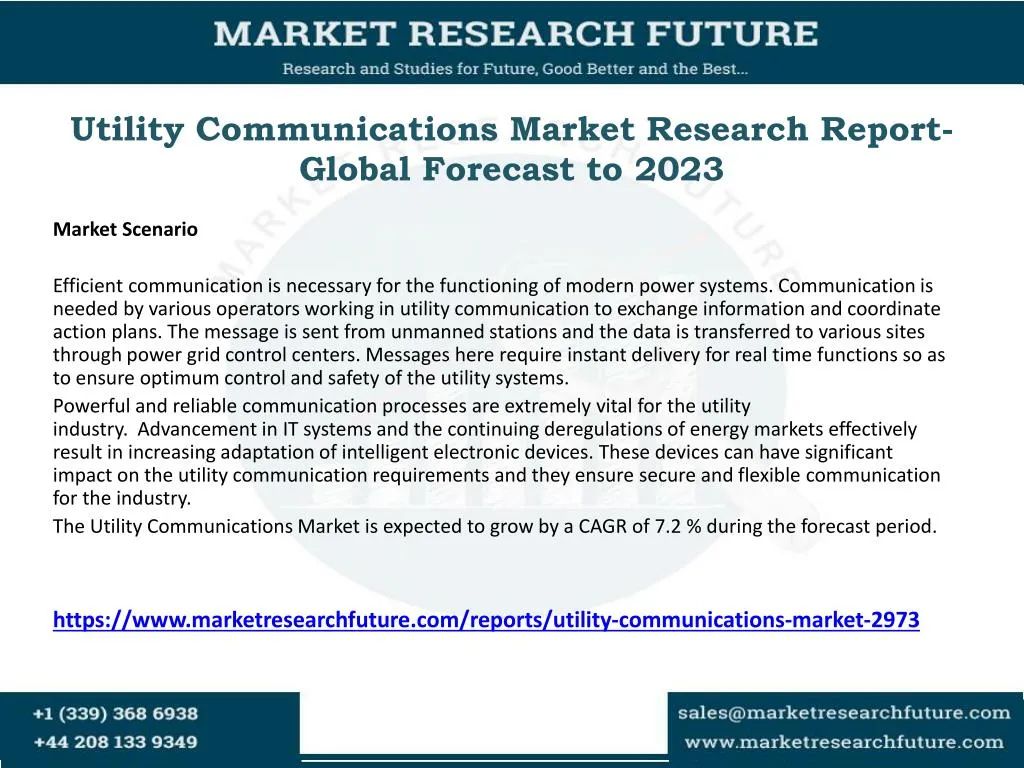 utility communications market research report global forecast to 2023