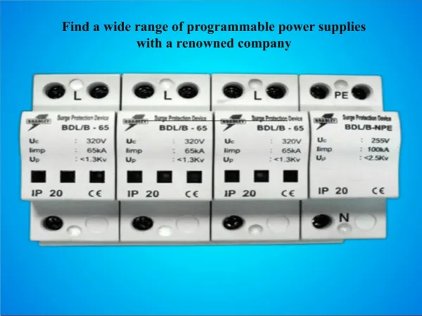 Find a wide range of programmable power supplies with a renowned company