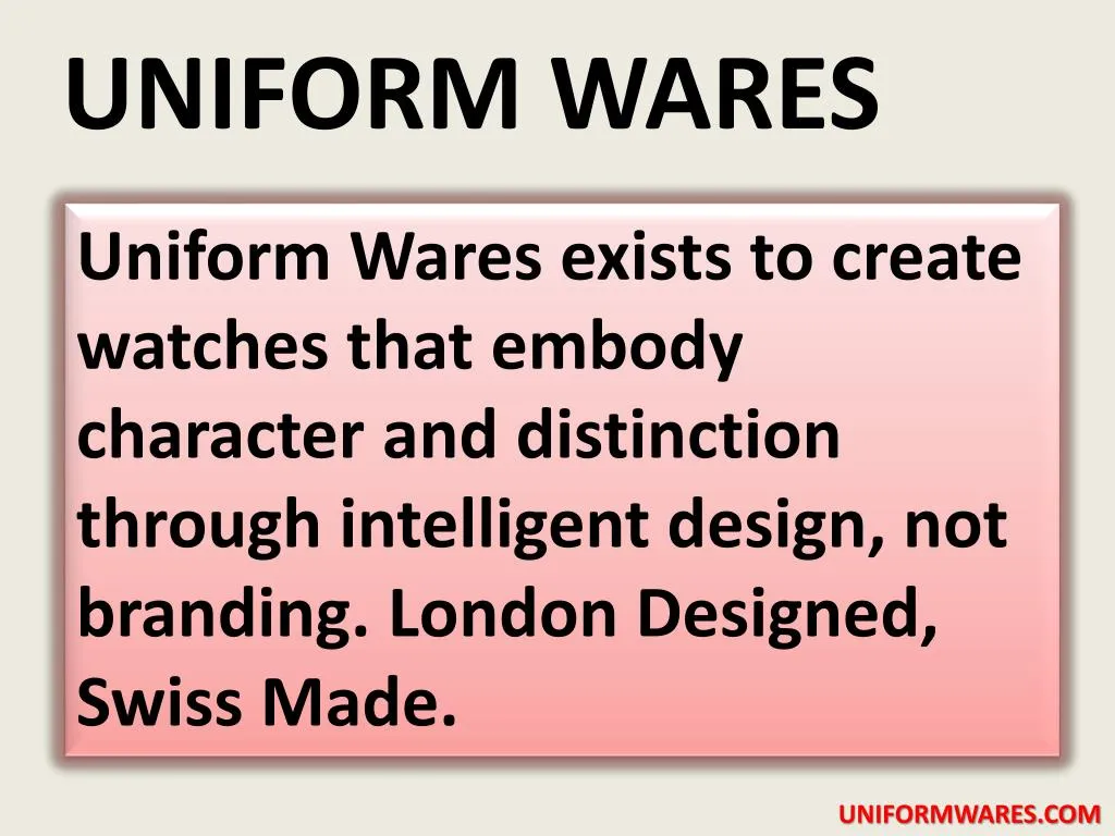 uniform wares