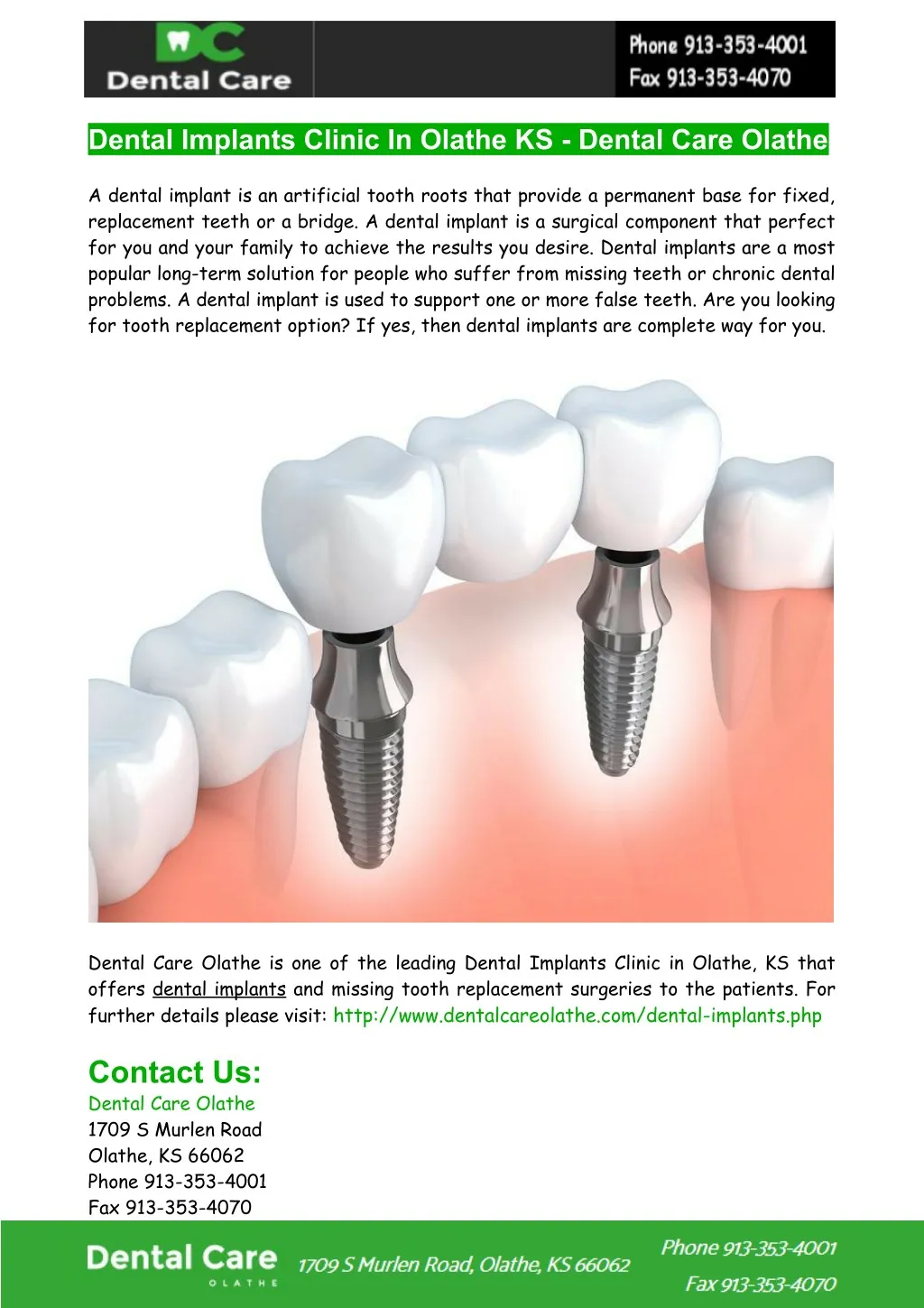dental implants clinic in olathe ks dental care