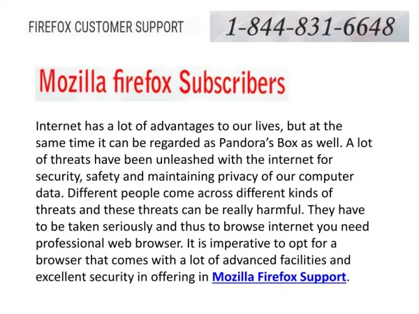 Mozilla Firefox Support 1-844-831-6648