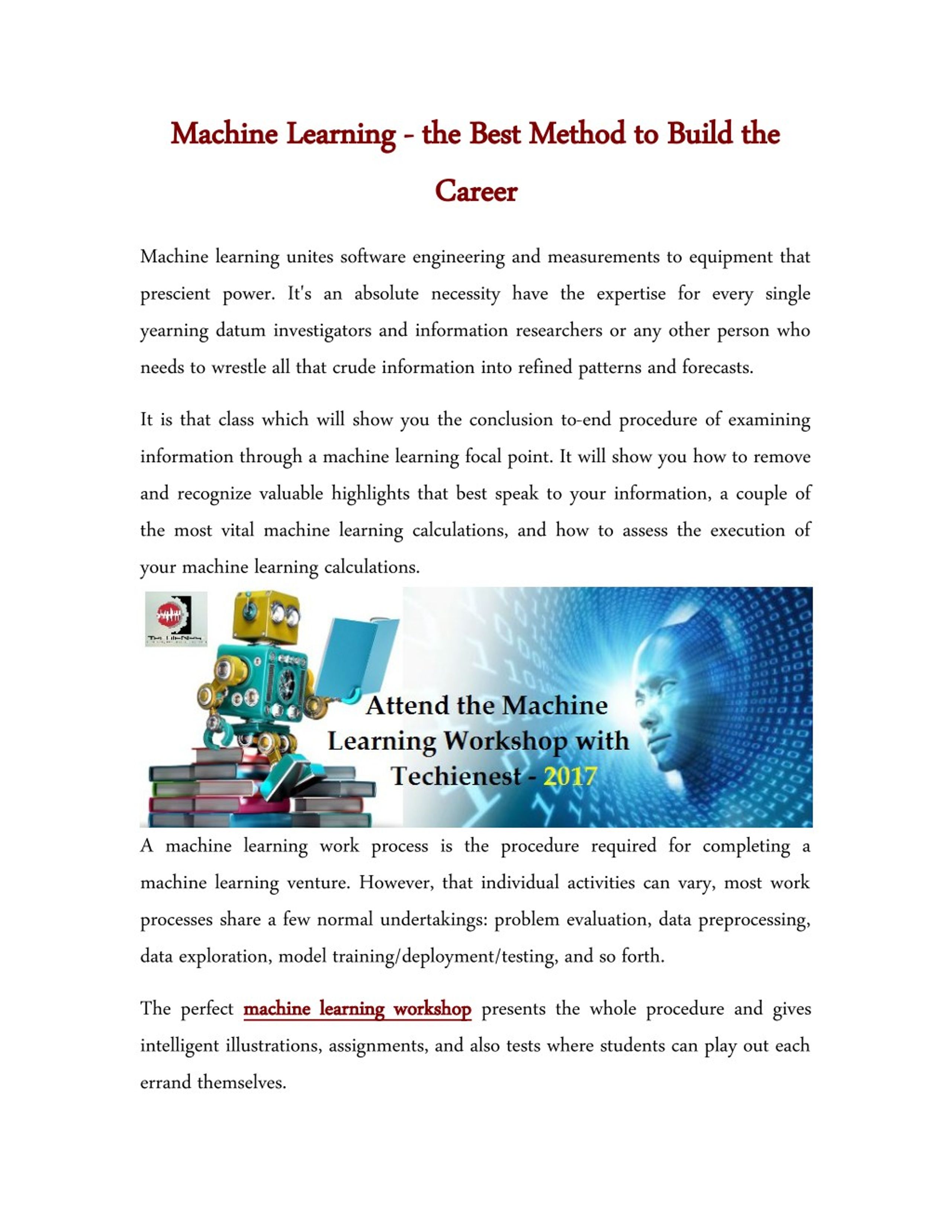 PPT - Machine Learning - the Best Method to Build the Career PowerPoint ...