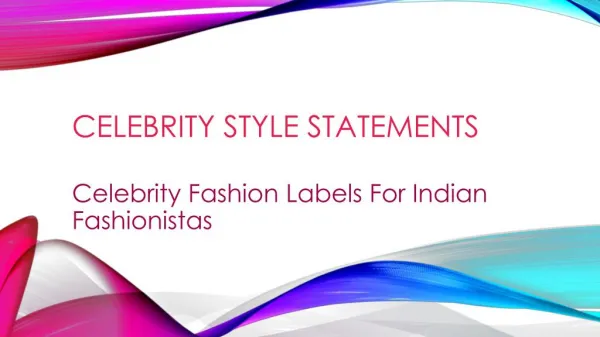 Celebrity Fashion Label