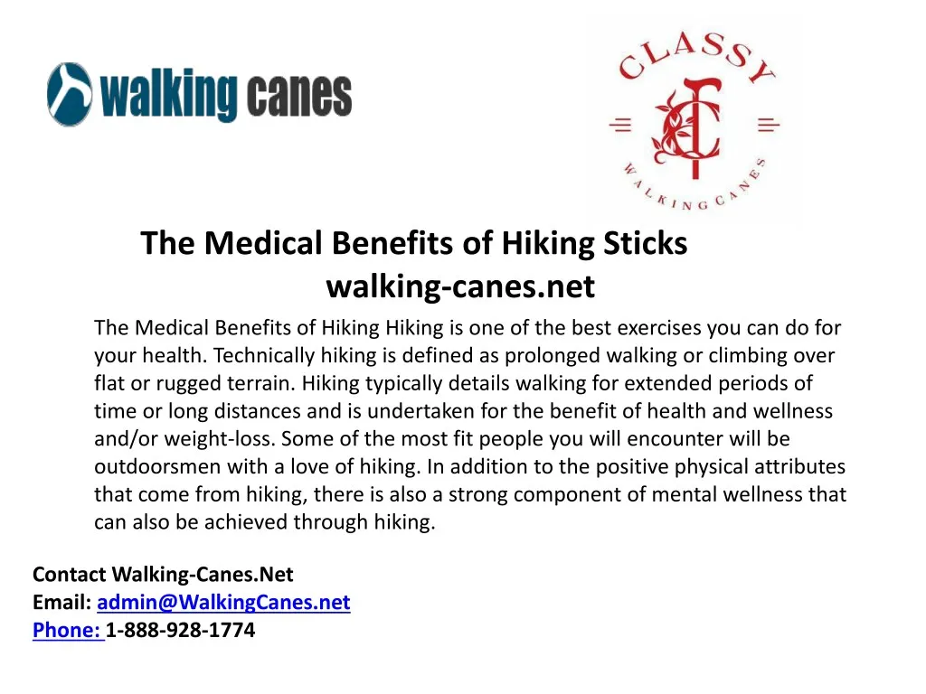 the medical benefits of hiking sticks walking