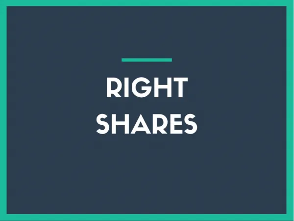 Right Issue of share