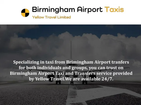 Airport Transfers in Birmingham