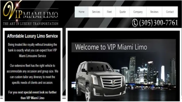 Miami Affordable Limo Service by VIP Miami Limo