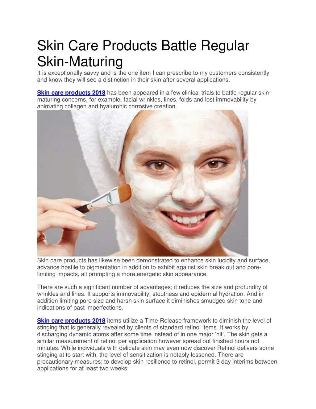 skin care products battle regular skin maturing