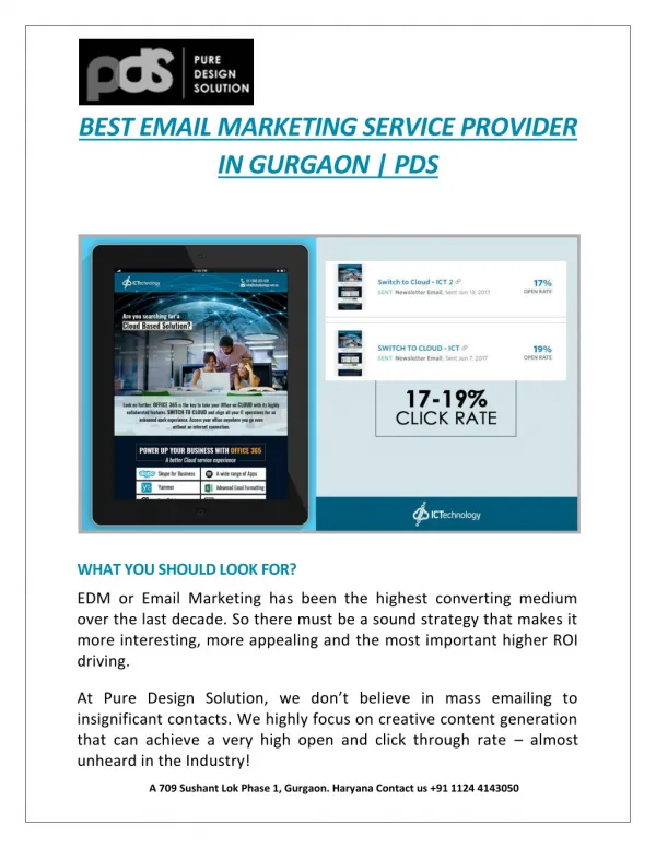 Best Email Marketing Service Provider in Gurgaon | PDS