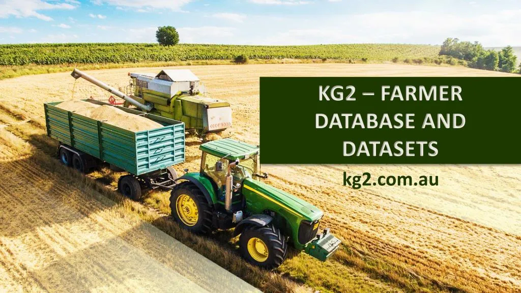 kg2 farmer database and datasets