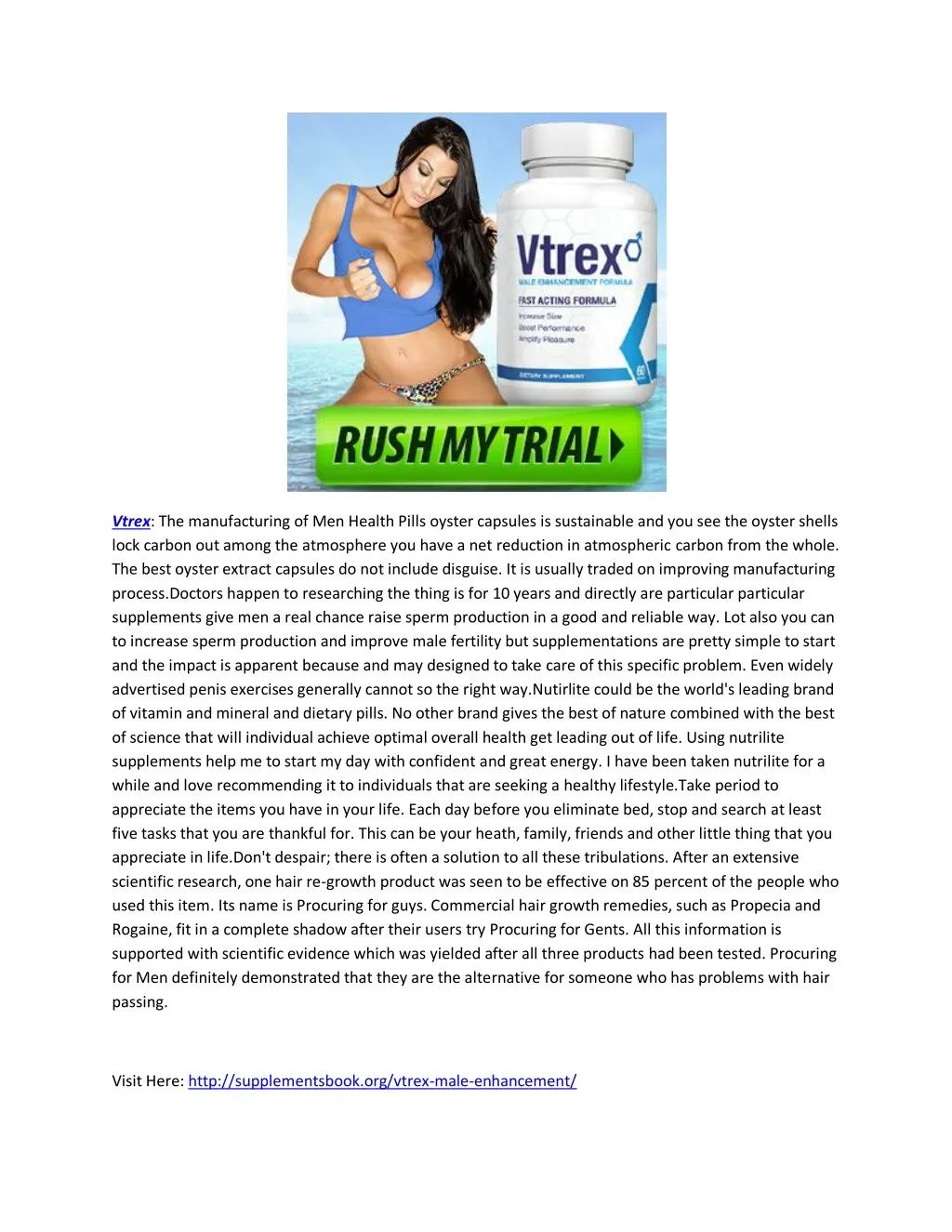 vtrex the manufacturing of men health pills