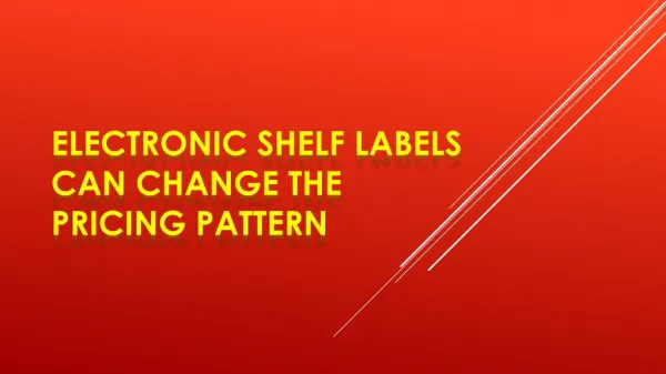 Electronic Shelf Labels Can Change the Pricing Pattern