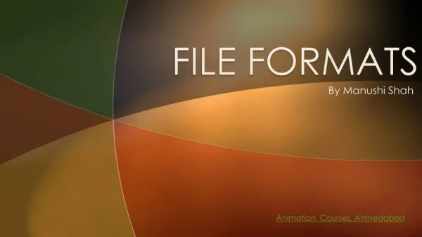 File Format - Animation Courses, Ahmedabad