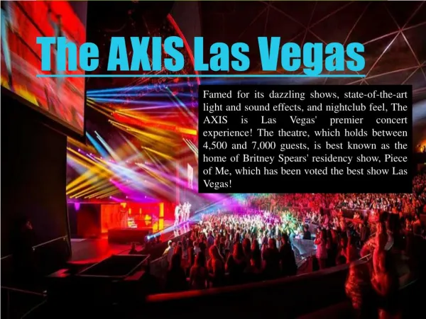 The Axis Las Vegas 800-745-3000|