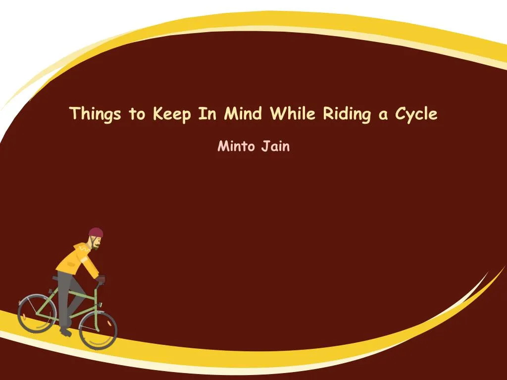 things to keep in mind while riding a cycle