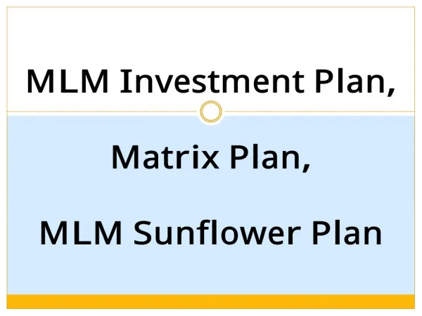 Network MLM-MLM Career Plan-Chit Fund MLM
