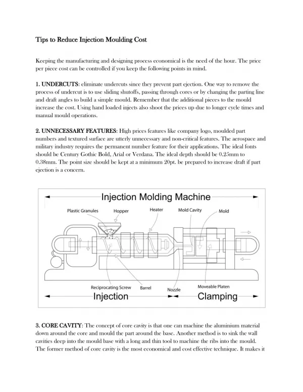 Tips to Reduce Injection Moulding Design Cost