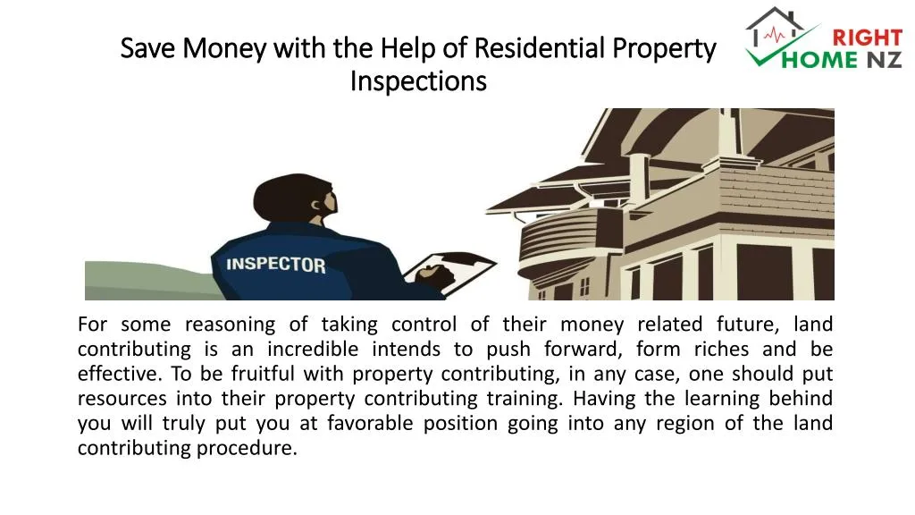 save money with the help of residential property inspections