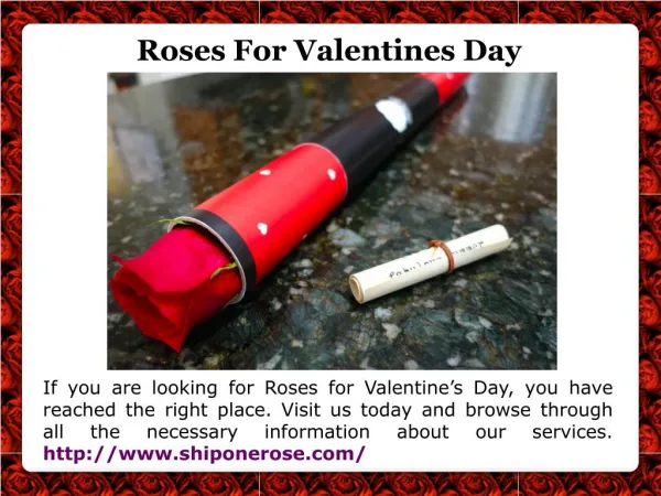 Send One Rose Online