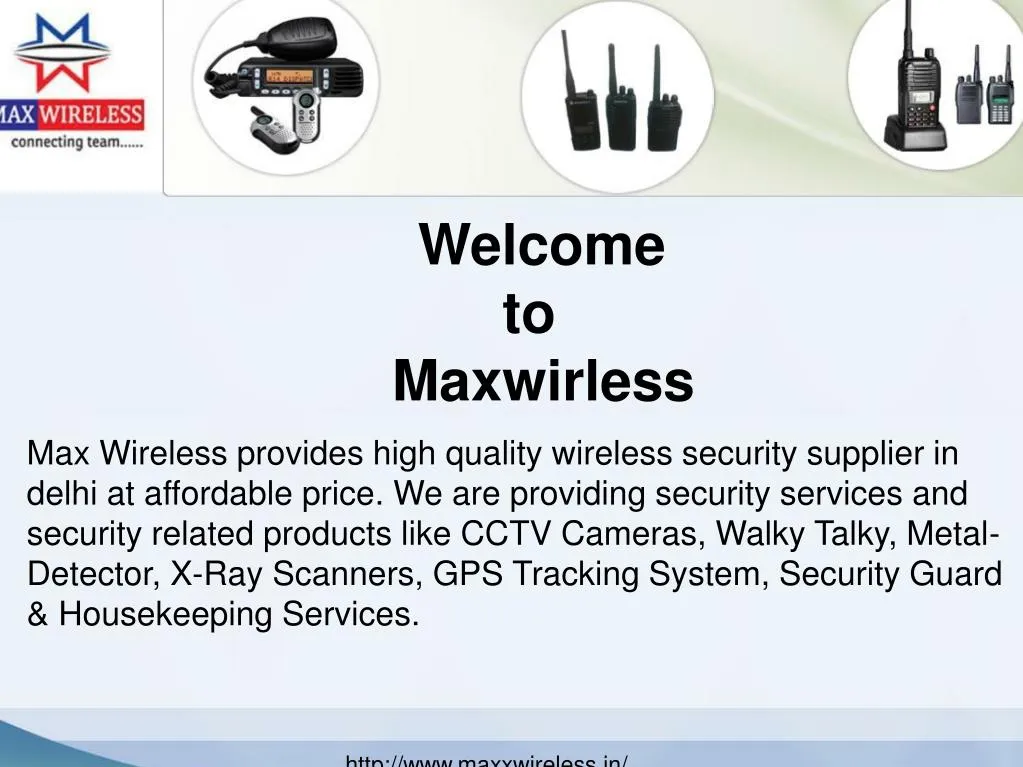 welcome to maxwirless