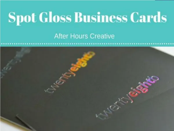 Luxury Spot Gloss Business Cards