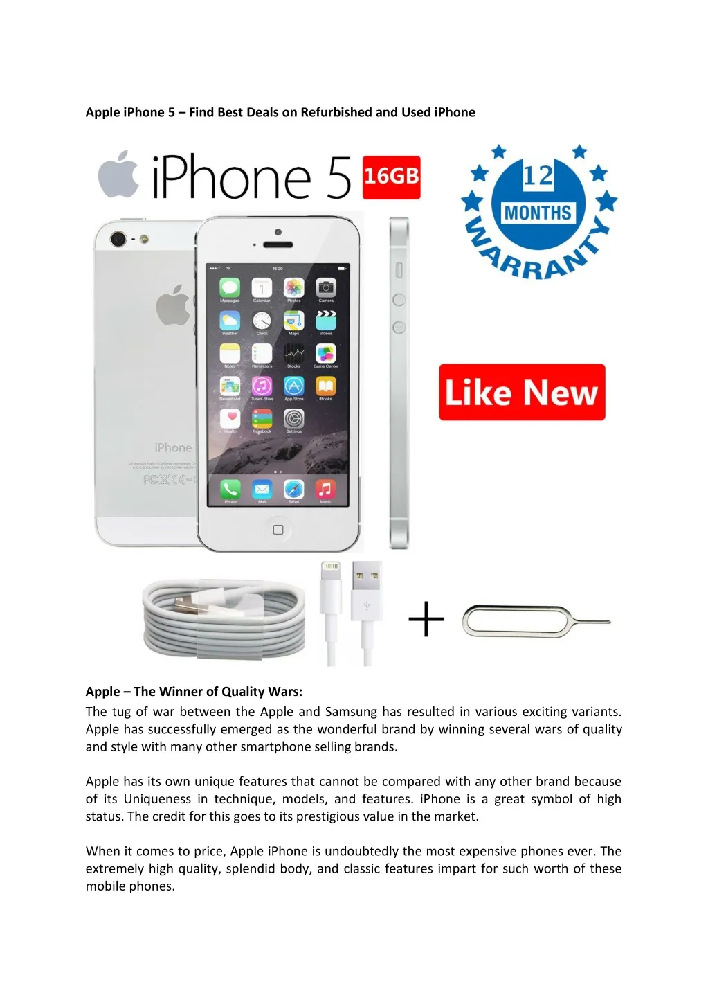 apple iphone 5 find best deals on refurbished