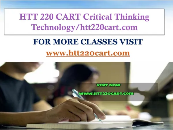 HTT 220 CART Critical Thinking Technology/htt220cart.com