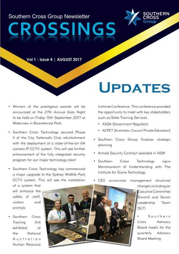 Southern Cross Group Latest Happenings and News - August 2017