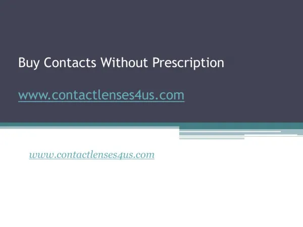 Buy Contacts Without Prescription - www.contactlenses4us.com