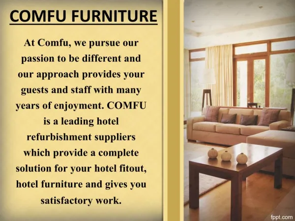 Hotel Fit Out & Furniture - Best Price & Quality