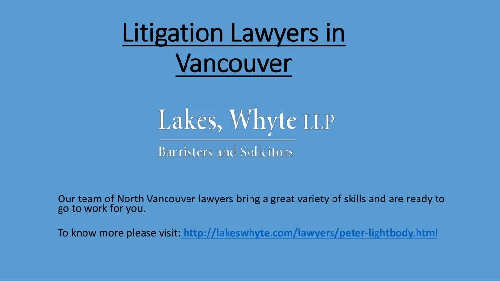 litigation lawyers in vancouver