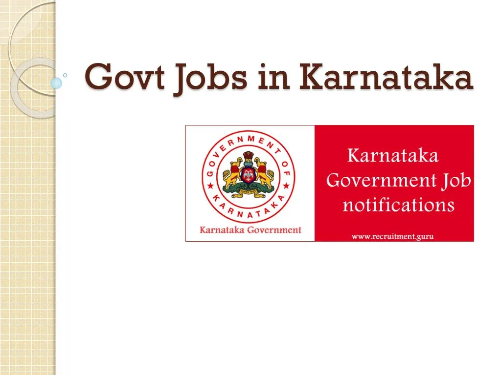 govt jobs in karnataka