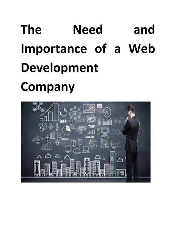 The Need and Importance of a Web Development Company