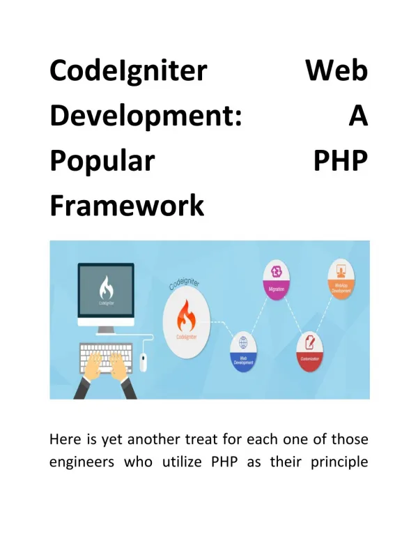 CodeIgniter Web Development: A Popular PHP Framework
