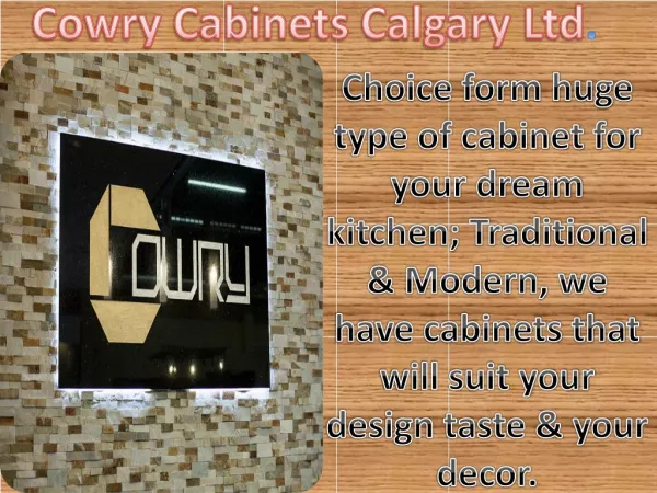 Cowry Cabinets Calgary Ltd.