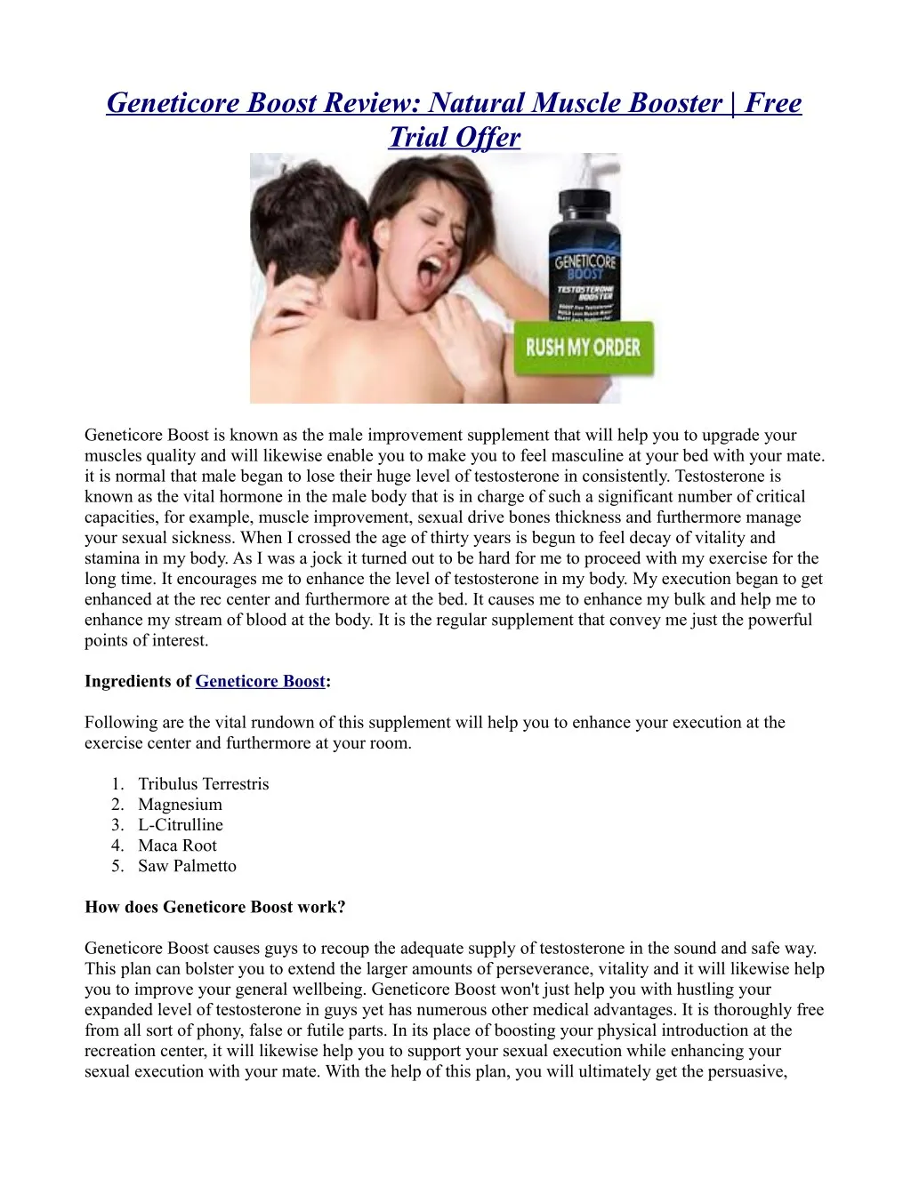 geneticore boost review natural muscle booster