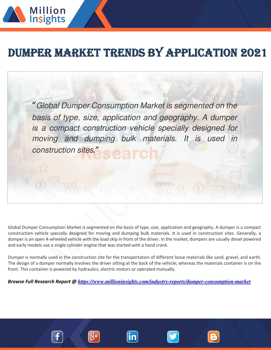 dumper dumper market trends by application 2021