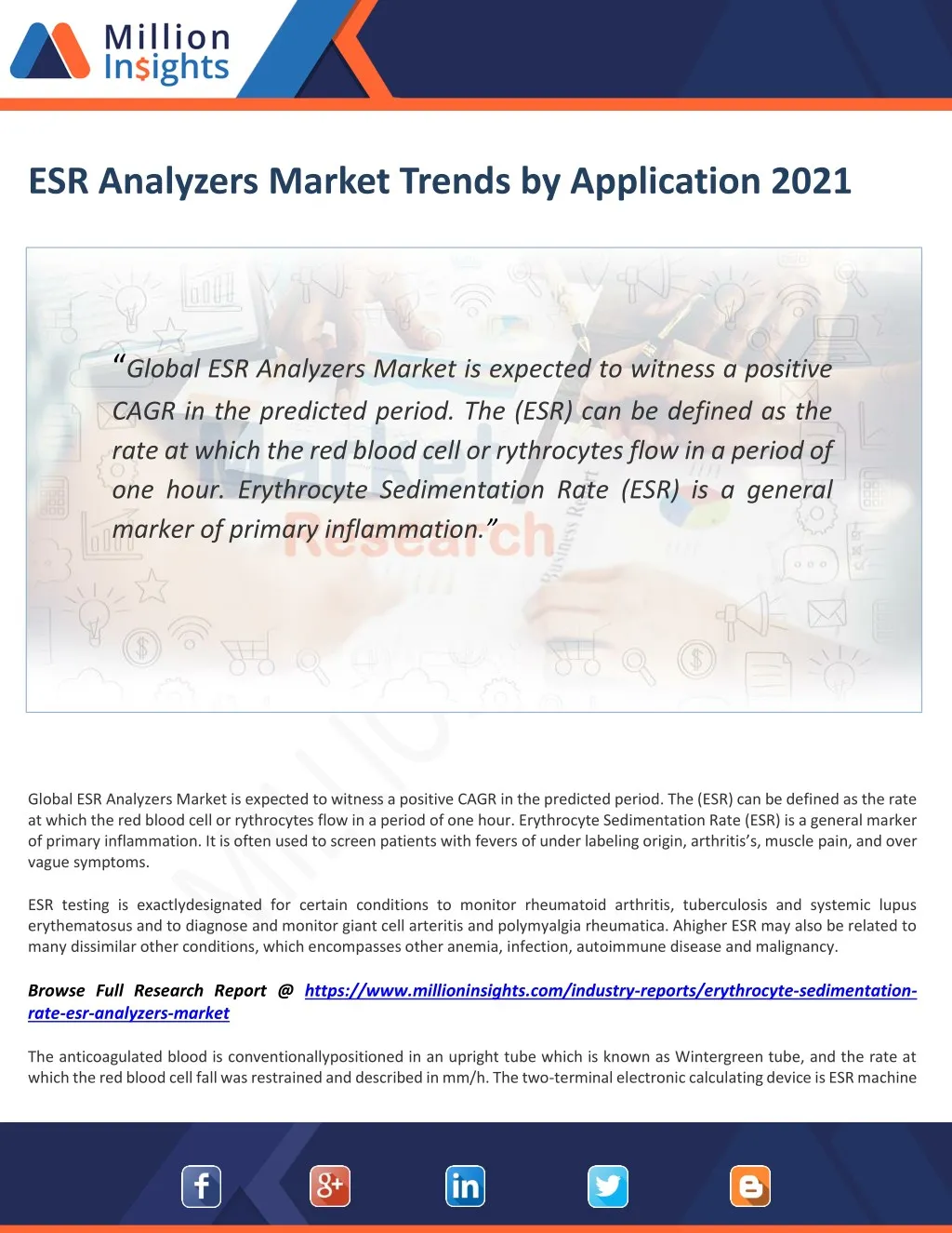 esr analyzers market trends by application 2021
