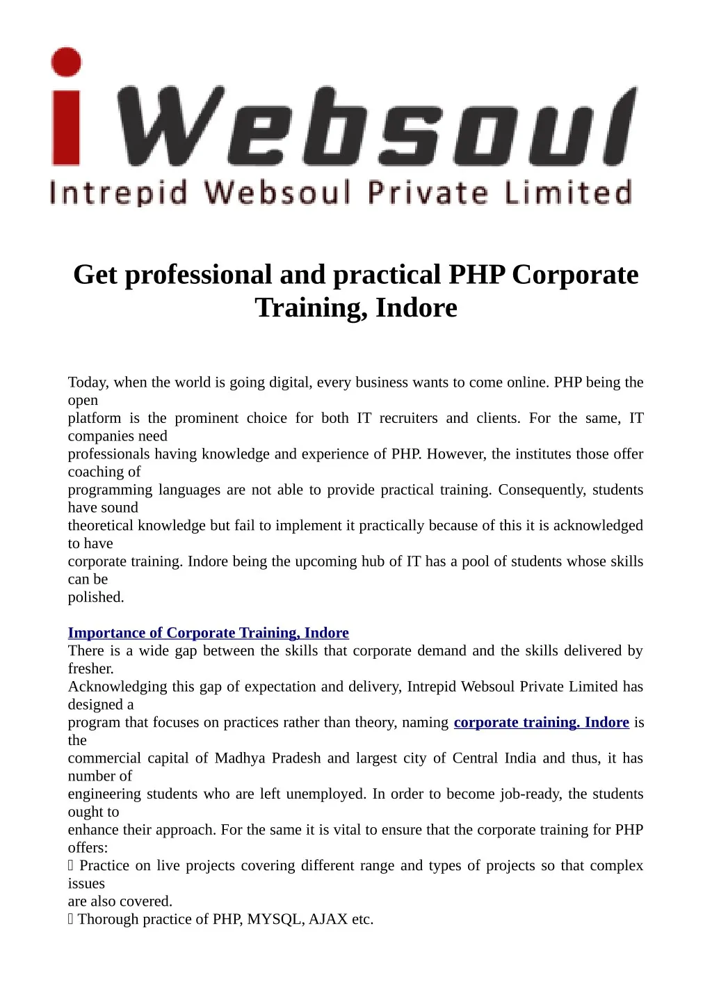 get professional and practical php corporate