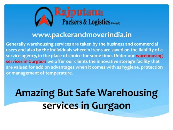 Amazing But Safe Warehousing services in Gurgaon