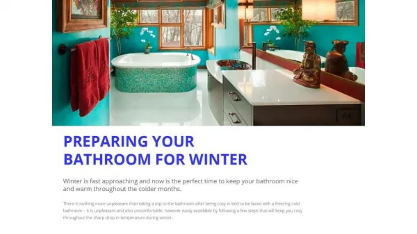 Preparing Your Bathroom For Winter