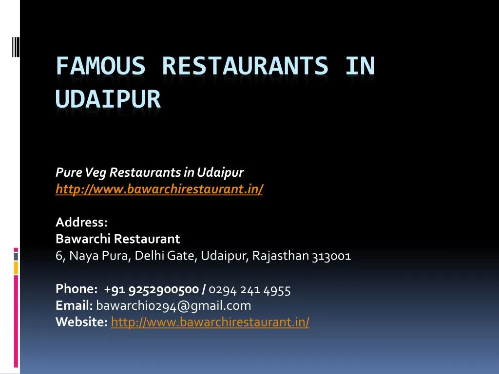 famous restaurants in udaipur