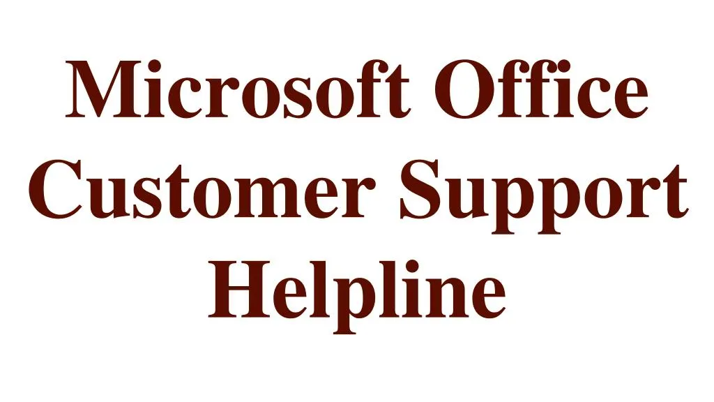 microsoft office customer support helpline