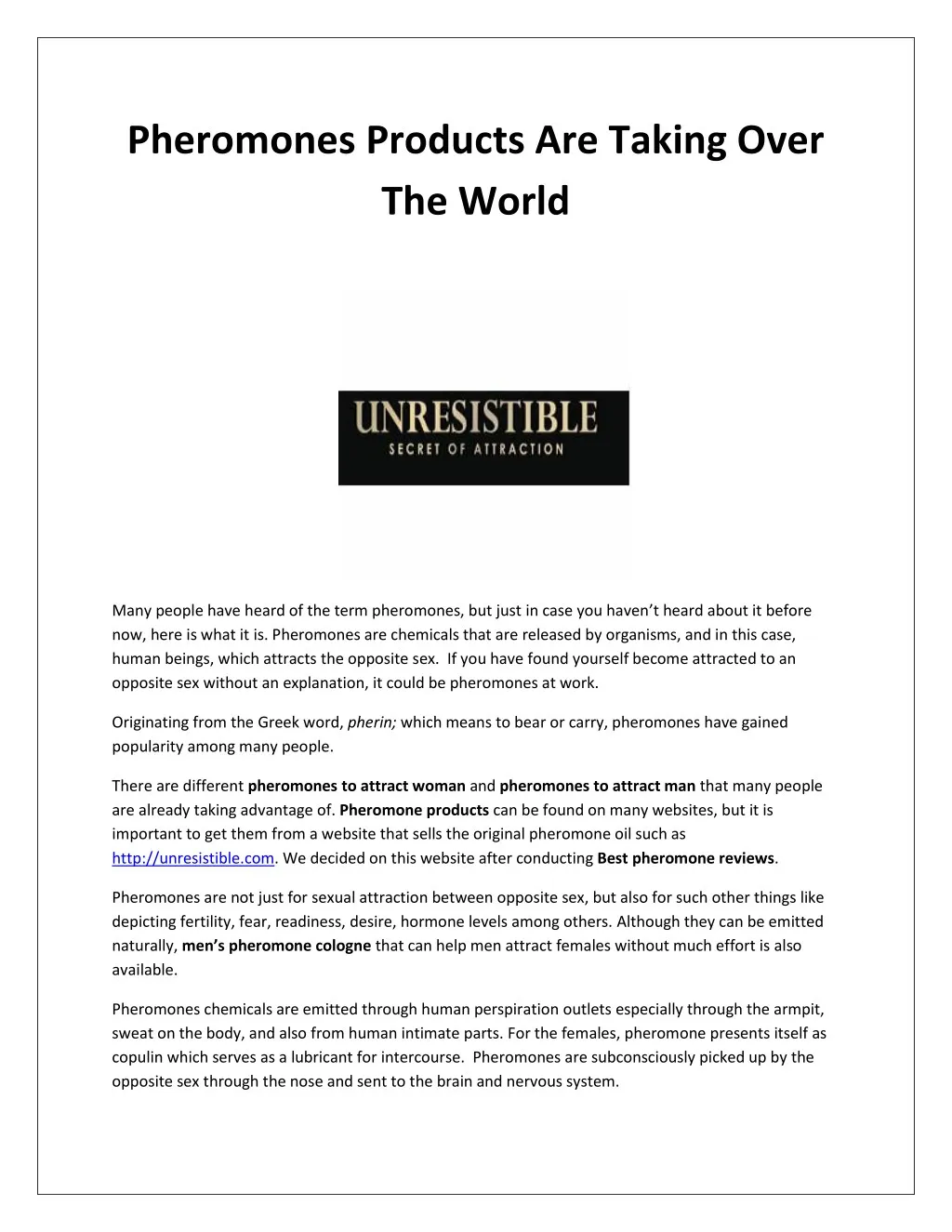 pheromones products are taking over the world