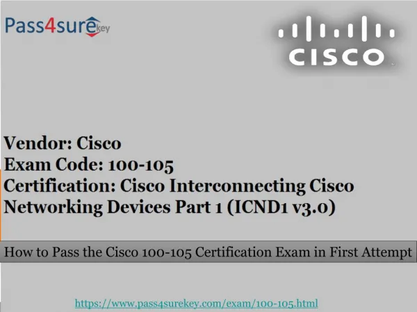 Get Latest 100-105 Dumps To Pass Cisco Exam in 24 Hours