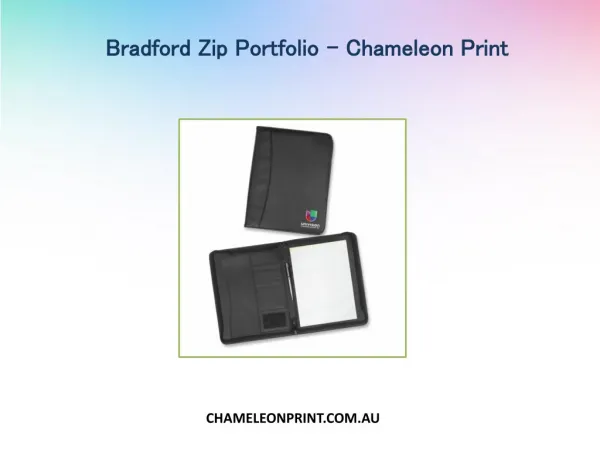 Bradford Zip Portfolio - Chameleon-Print