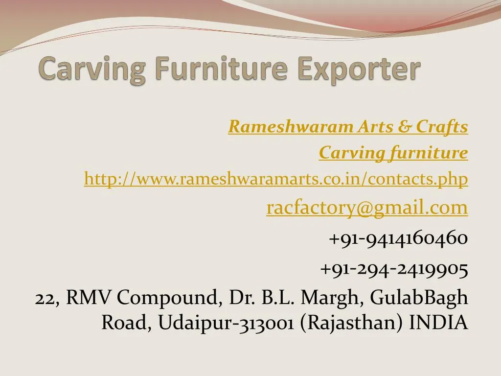 carving furniture exporter