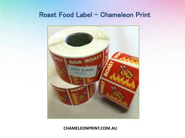 Roast Food Label - Chameleon Print