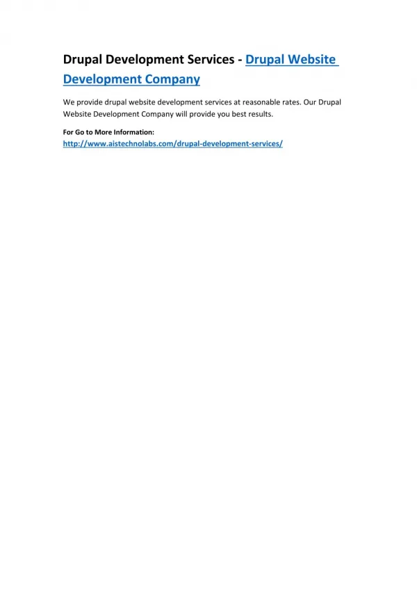 drupal development services drupal website